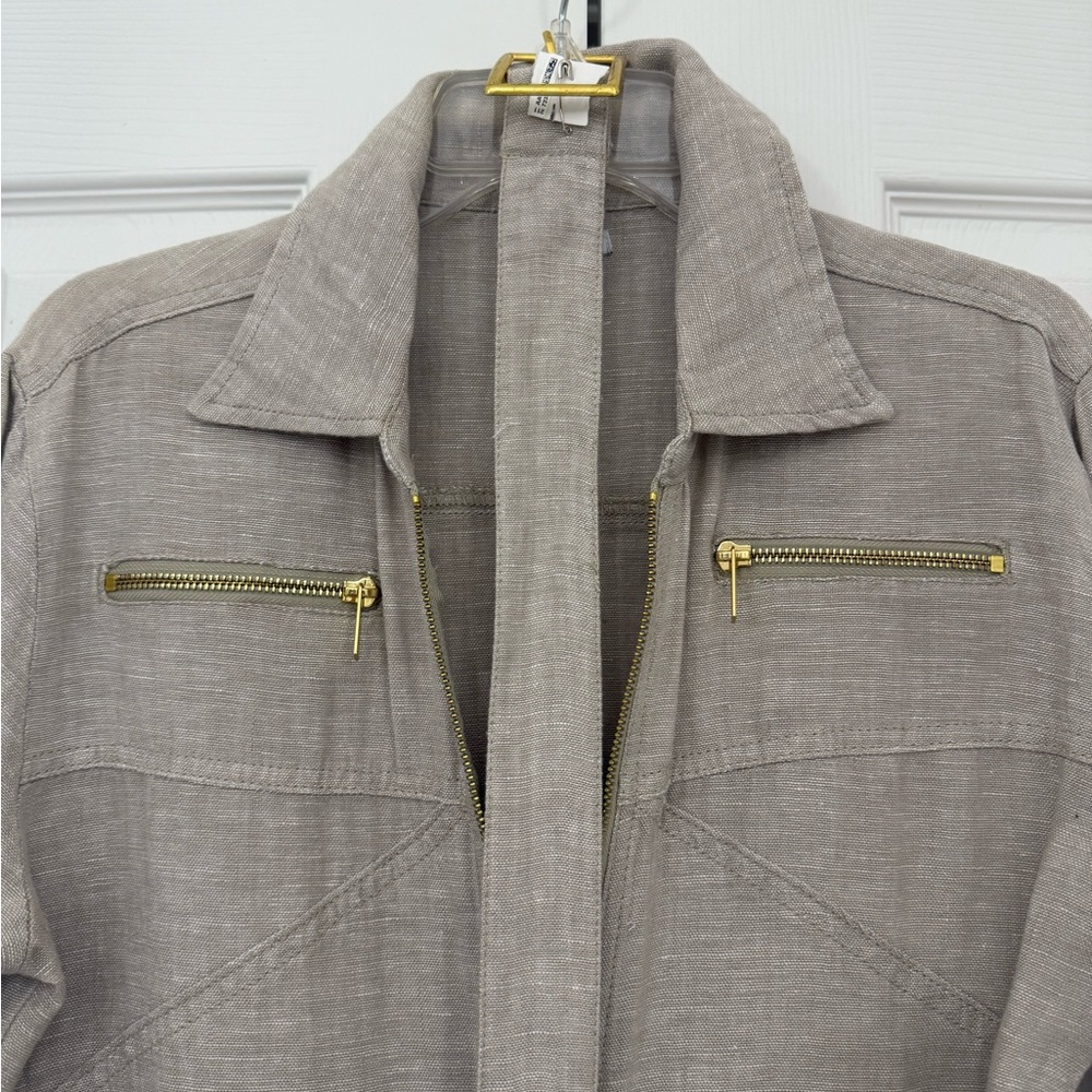 WeWoreWhat Beige Linen Jumpsuit - Picture 4 of 7